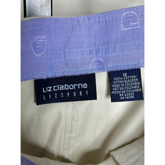Liz Claiborne LizSport Skirt-NWT- size‎ 12 ivory 100% cotton - Picture 3 of 6